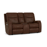Penn 2860-601L Power Reclining Loveseat with Console & Power Headrests & Lumbar - Furniture City (CA)l