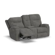 Penn 2860-601L Power Reclining Loveseat with Console & Power Headrests & Lumbar - Furniture City (CA)l