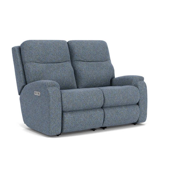 Penn 2860-60L Power Reclining Loveseat with Power Headrests & Lumbar