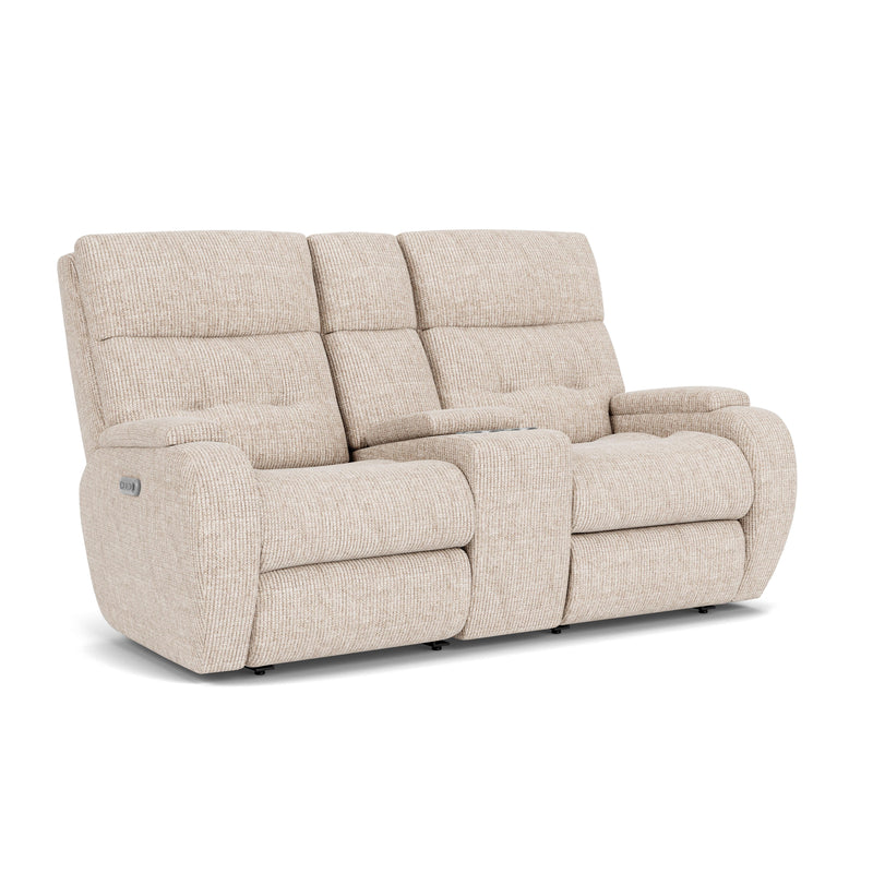 Strait 2906-601H Power Reclining Loveseat with Console & Power Headrests - Furniture City (CA)l