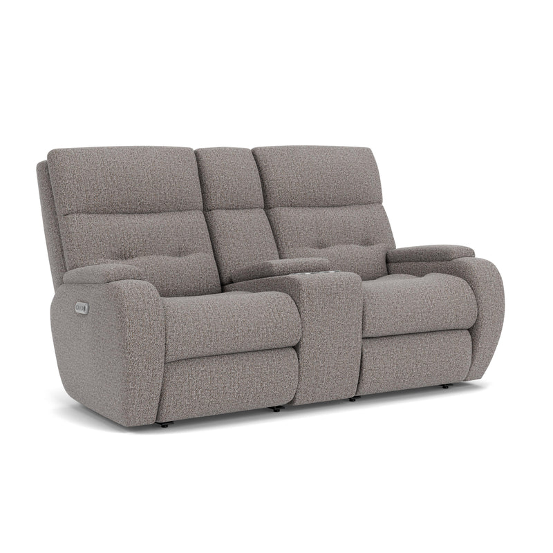 Strait 2906-601H Power Reclining Loveseat with Console & Power Headrests - Furniture City (CA)l
