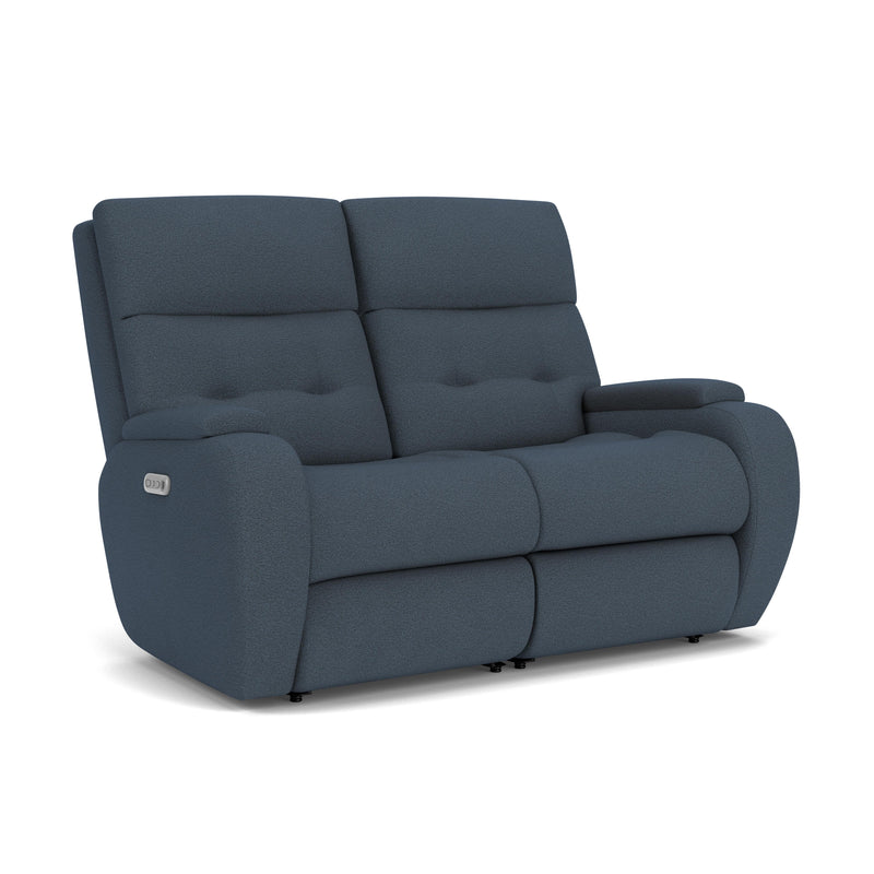 Strait 2906-60H Power Reclining Loveseat with Power Headrests - Furniture City (CA)l