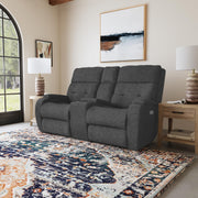 Strait 2906-601H Power Reclining Loveseat with Console & Power Headrests - Furniture City (CA)l