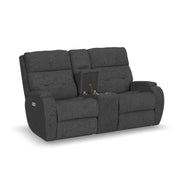 Strait 2906-601H Power Reclining Loveseat with Console & Power Headrests - Furniture City (CA)l