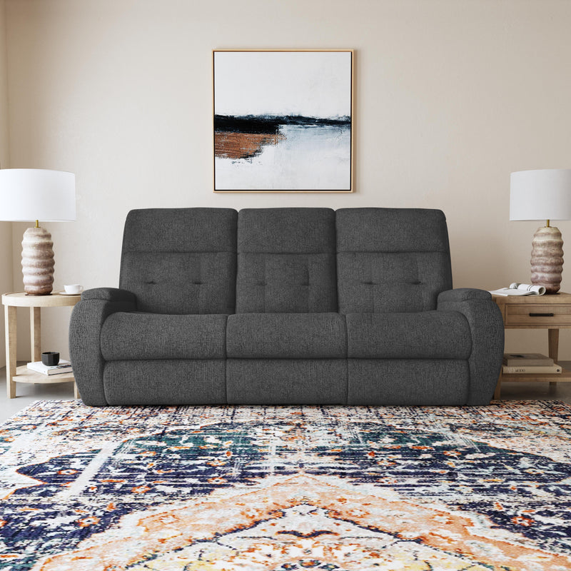 Strait 2906-62H Power Reclining Sofa with Power Headrests - Furniture City (CA)l