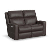 Score B3805-60L Power Reclining Loveseat with Power Headrests & Lumbar - Furniture City (CA)l