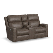 Score B3805-601L Power Reclining Loveseat with Console & Power Headrests & Lumbar - Furniture City (CA)l