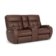 Strait B3906-601H Power Reclining Loveseat with Console & Power Headrests - Furniture City (CA)l