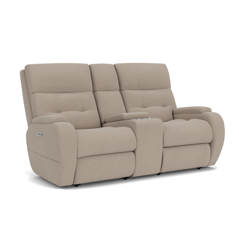 Strait B3906-601H Power Reclining Loveseat with Console & Power Headrests - Furniture City (CA)l