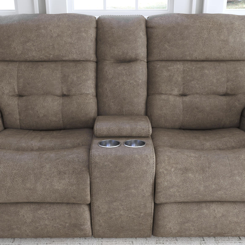 Strait B3906-601H Power Reclining Loveseat with Console & Power Headrests - Furniture City (CA)l