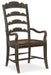 Hill Country Twin Sisters Ladderback Arm Chair - 2 per carton/price ea - 5960-75300-BLK image