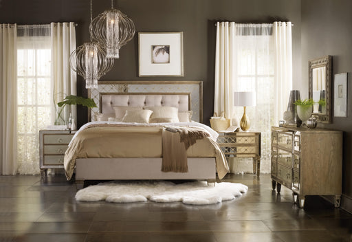 Sanctuary King Mirrored Upholstered Bed image