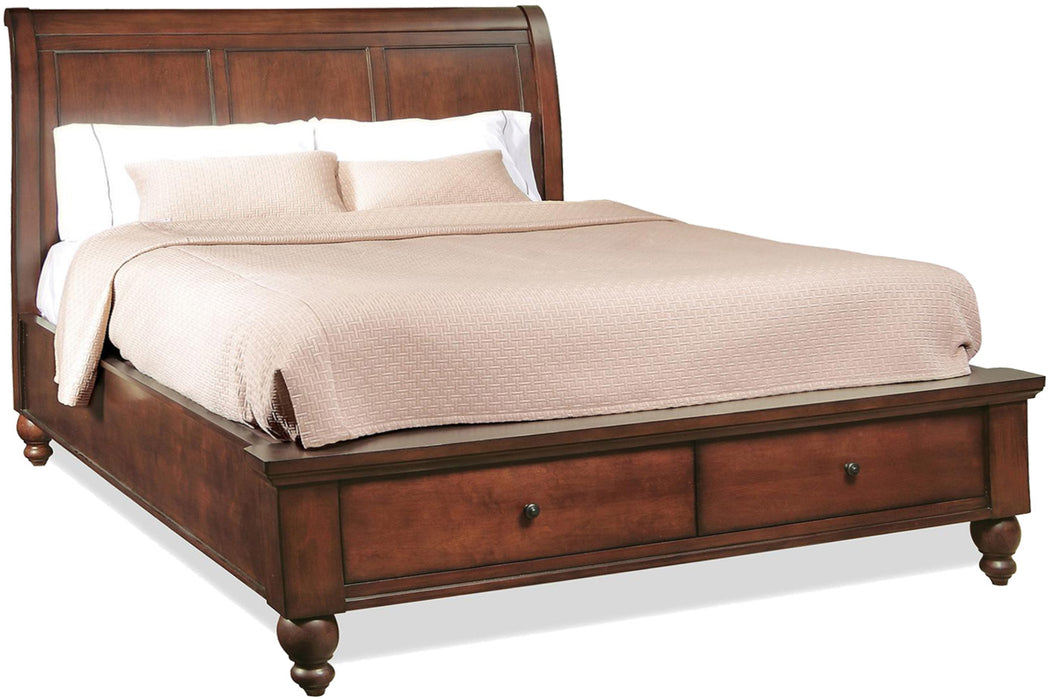 Aspenhome Cambridge King Bed in Brown Cherry
