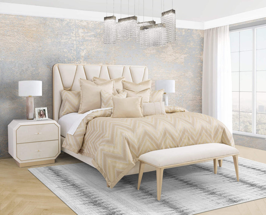 Infinity 10-Piece King Duvet Set - Gold