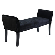 Chatham Bench in Black Velvet - Furniture City (CA)l
