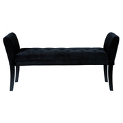 Chatham Bench in Black Velvet - Furniture City (CA)l