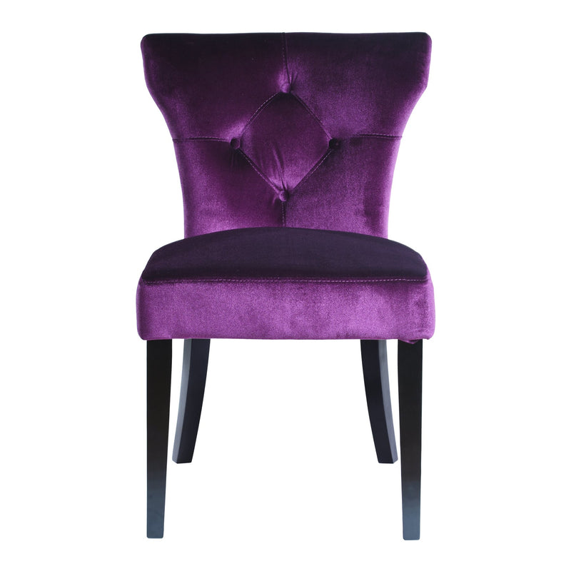 Elise Side Chair in Purple Velvet - Set of 2 - Furniture City (CA)l