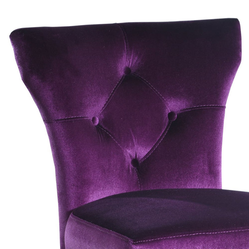Elise Side Chair in Purple Velvet - Set of 2 - Furniture City (CA)l