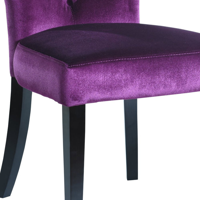Elise Side Chair in Purple Velvet - Set of 2