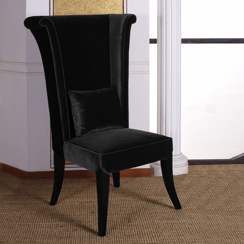 Mad Hatter Dining Chair In Black Rich Velvet - Furniture City (CA)l