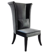 Mad Hatter Dining Chair In Gray Rich Velvet - Furniture City (CA)l