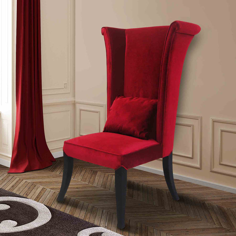 Mad Hatter Dining Chair In Red Rich Velvet - Furniture City (CA)l