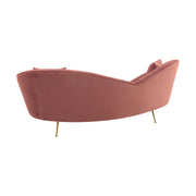 Anabella Blush Fabric Upholstered Sofa with Brushed Gold Legs - Furniture City (CA)l