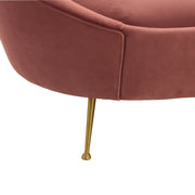 Anabella Blush Fabric Upholstered Sofa with Brushed Gold Legs - Furniture City (CA)l