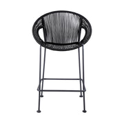 Acapulco 30" Indoor Outdoor Steel Bar Stool with Black Rope - Furniture City (CA)l