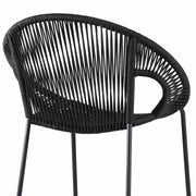 Acapulco 30" Indoor Outdoor Steel Bar Stool with Black Rope - Furniture City (CA)l