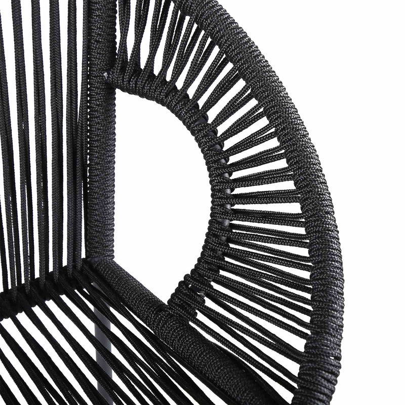 Acapulco 30" Indoor Outdoor Steel Bar Stool with Black Rope - Furniture City (CA)l