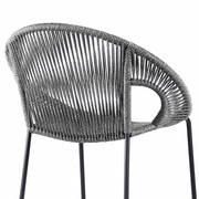 Acapulco 26" Indoor Outdoor Steel Bar Stool with Gray Rope - Furniture City (CA)l