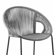 Acapulco 30" Indoor Outdoor Steel Bar Stool with Gray Rope - Furniture City (CA)l