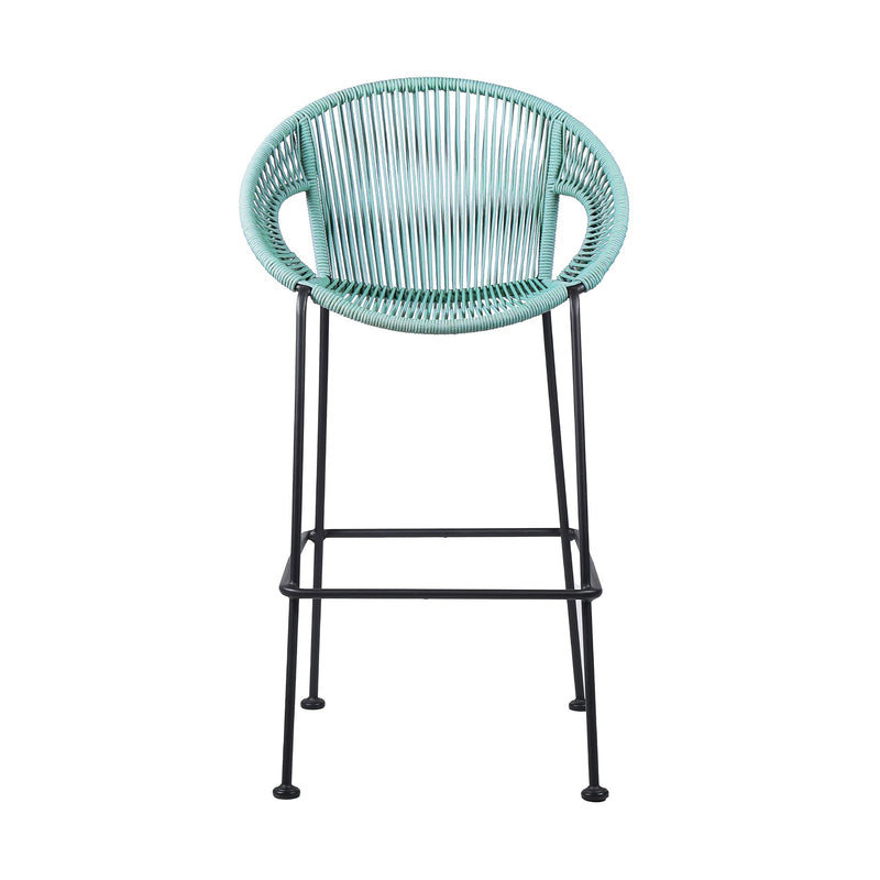 Acapulco 26" Indoor Outdoor Steel Bar Stool with Wasabi Rope - Furniture City (CA)l