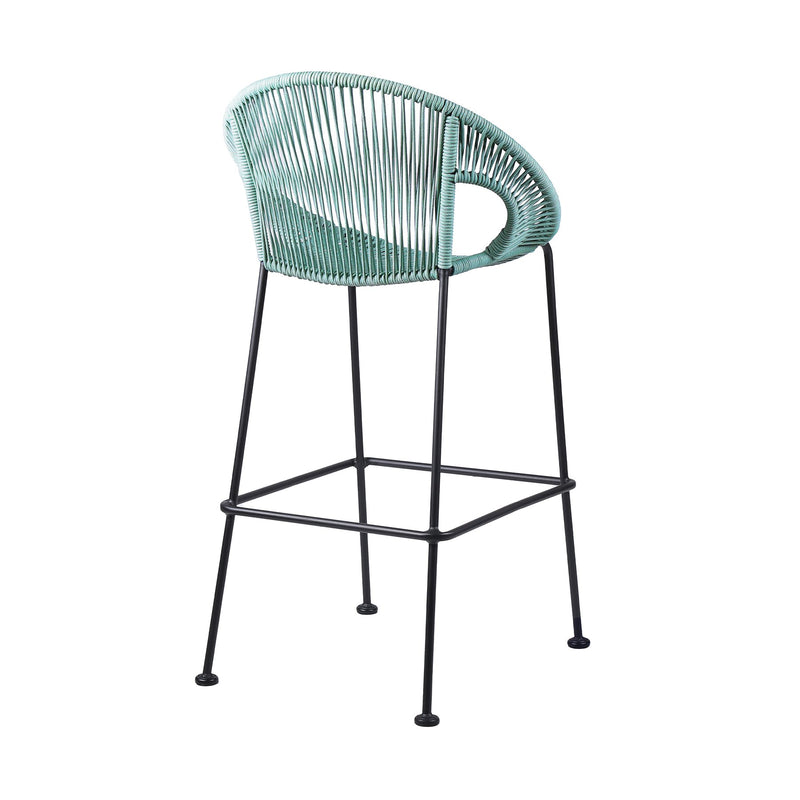 Acapulco 26" Indoor Outdoor Steel Bar Stool with Wasabi Rope - Furniture City (CA)l