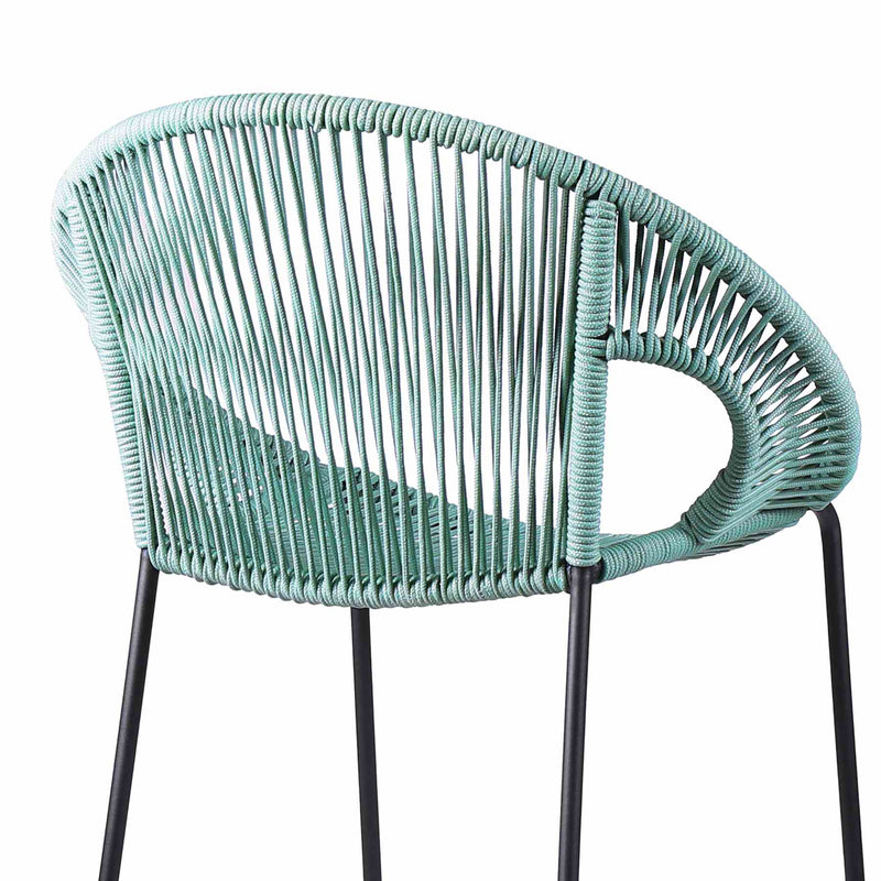 Acapulco 30" Indoor Outdoor Steel Bar Stool with Wasabi Rope - Furniture City (CA)l