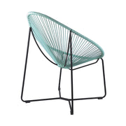 Acapulco Indoor Outdoor Steel Papasan Lounge Chair with Wasabi Rope - Furniture City (CA)l