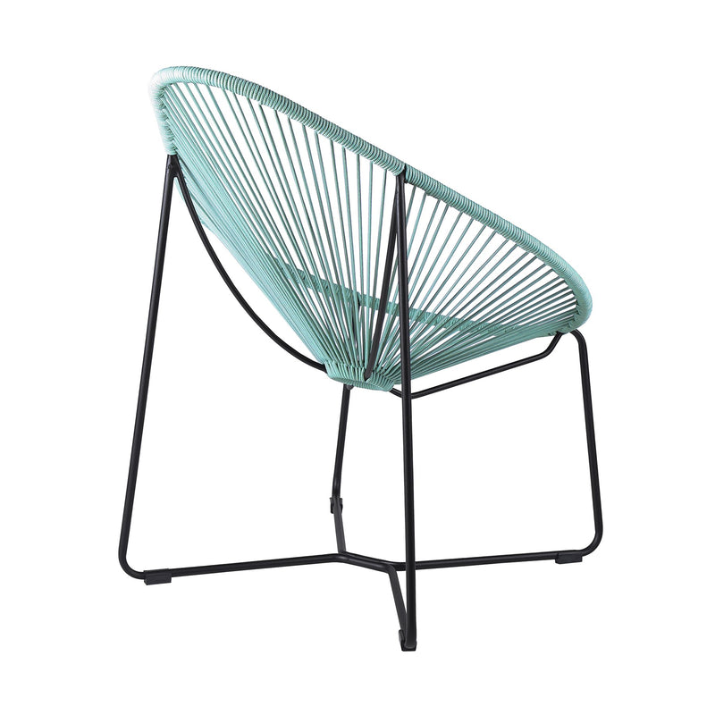 Acapulco Indoor Outdoor Steel Papasan Lounge Chair with Wasabi Rope - Furniture City (CA)l