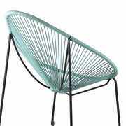Acapulco Indoor Outdoor Steel Papasan Lounge Chair with Wasabi Rope - Furniture City (CA)l