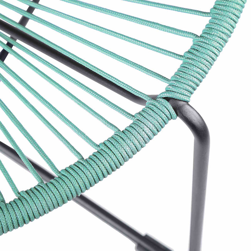 Acapulco Indoor Outdoor Steel Papasan Lounge Chair with Wasabi Rope - Furniture City (CA)l