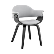 Adalyn Gray Faux Leather and Black Wood Dining Room Accent Chair - Furniture City (CA)l