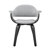 Adalyn Gray Faux Leather and Black Wood Dining Room Accent Chair - Furniture City (CA)l