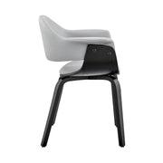 Adalyn Gray Faux Leather and Black Wood Dining Room Accent Chair - Furniture City (CA)l