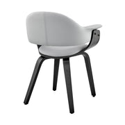 Adalyn Gray Faux Leather and Black Wood Dining Room Accent Chair - Furniture City (CA)l