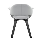 Adalyn Gray Faux Leather and Black Wood Dining Room Accent Chair - Furniture City (CA)l