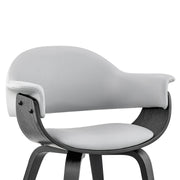 Adalyn Gray Faux Leather and Black Wood Dining Room Accent Chair - Furniture City (CA)l