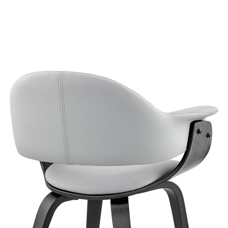 Adalyn Gray Faux Leather and Black Wood Dining Room Accent Chair - Furniture City (CA)l