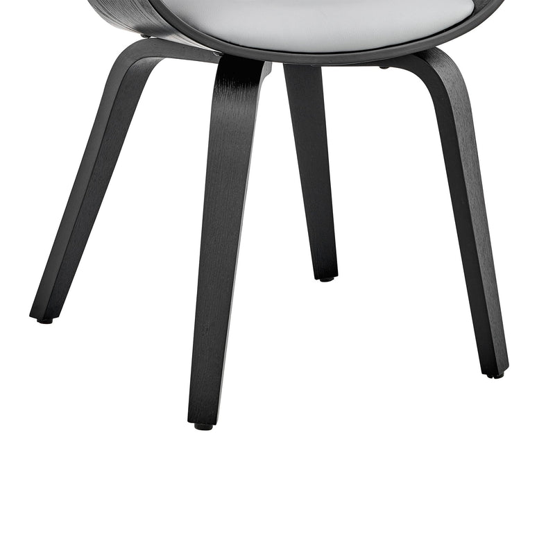 Adalyn Gray Faux Leather and Black Wood Dining Room Accent Chair - Furniture City (CA)l