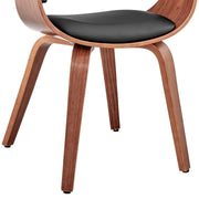 Adalyn Black Faux Leather and Walnut Wood Dining Room Accent Chair - Furniture City (CA)l