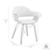 Adalyn Gray Faux Leather and Walnut Wood Dining Room Accent Chair - Furniture City (CA)l